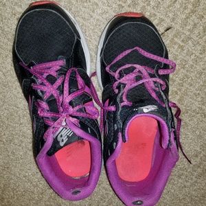 Womens well worn tennis shoes purple grey